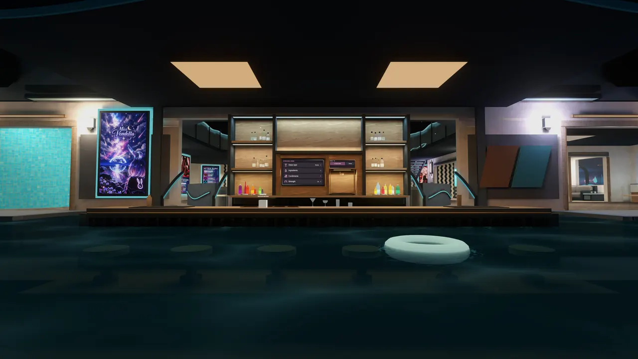 The swim-up bar